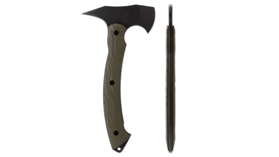 Toor Knives Tomahawk Axe, 5.75in, D2 Steel, G10 Handle, Covert Green, Tomahawk-Covert Green