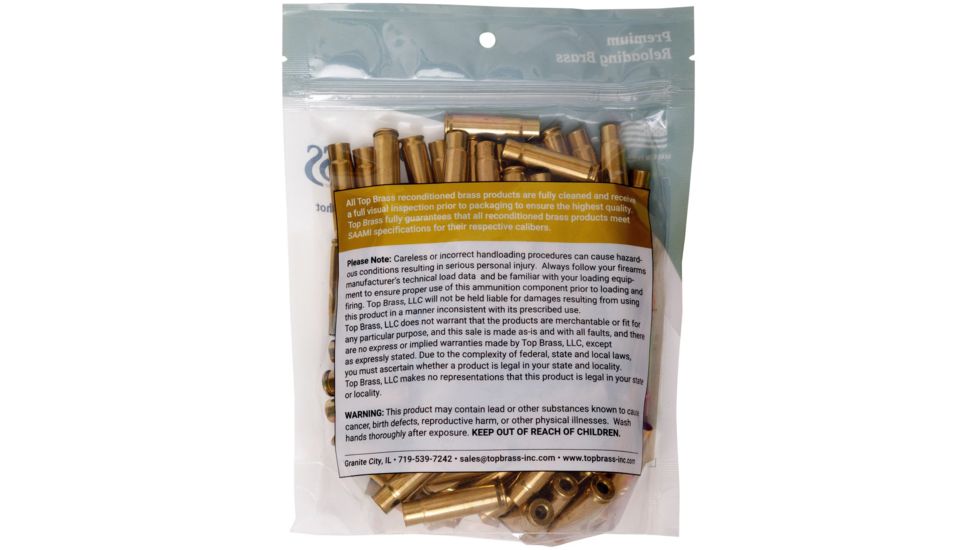 Top Brass .300 AAC Blackout Reconditioned Brass, 100 Count, Pouch, 8B300BLKMY-1C