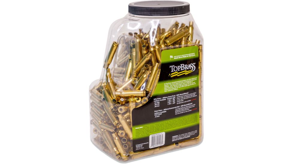 Top Brass .308 Winchester Premium Reconditioned Brass, 1000 Count, Jug, 8B308WINMY-5C-J