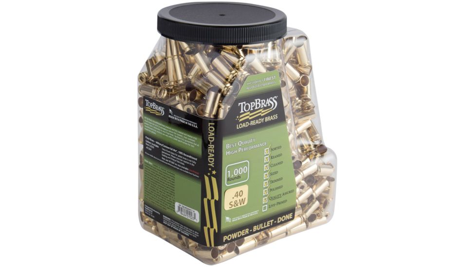 Top Brass 40 S&amp;W Reconditioned Brass, 1000 Count, Jug, 7B040S&amp;WCY-M-J
