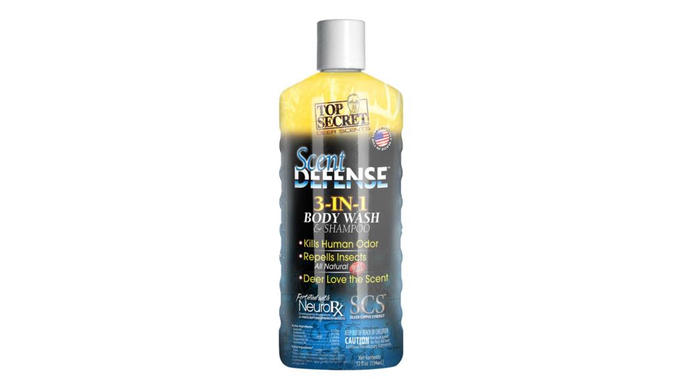 Top Secret Scent Defense Body Wash and Shampoo, Yellow, 12 oz. 64414