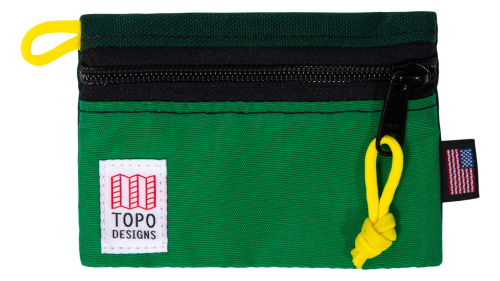 Topo Designs Accessory Bags, Kelly/Forest, Micro, TDABS19KGFRMC