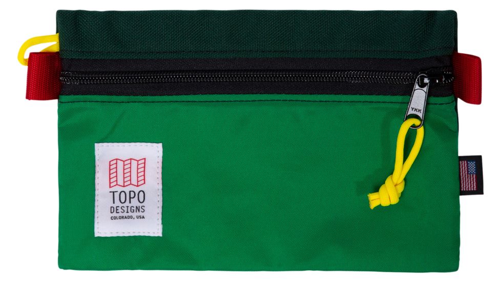 Topo Designs Accessory Bags, Kelly/Forest, Small, TDABS19KGFRSM