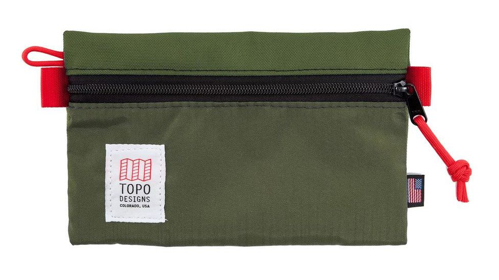 Topo Designs Accessory Bags, Olive, Small, TDAB014OLSM