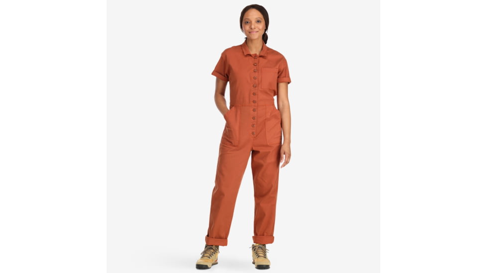 Topo Designs Dirt Coverall - Womens, Extra Small, Brick, 6901365801013