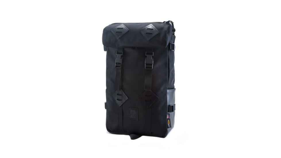 Topo Designs Klettersack Leather, Ballistic Black/Black Leather, 7090292916277