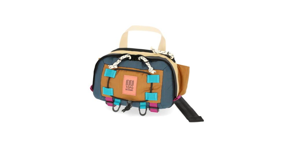Topo Designs Mountain Hip Packs, Khaki/Pond Blue, 6631436779573