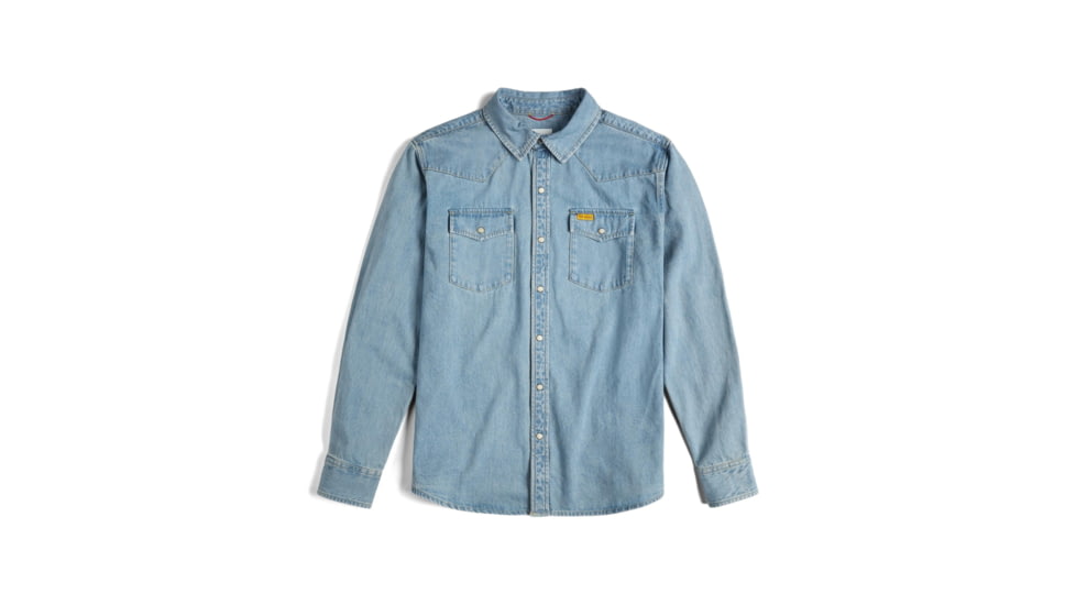Topo Designs Mountain Shirt Long Sleeve Denim - Mens, 7939419504693