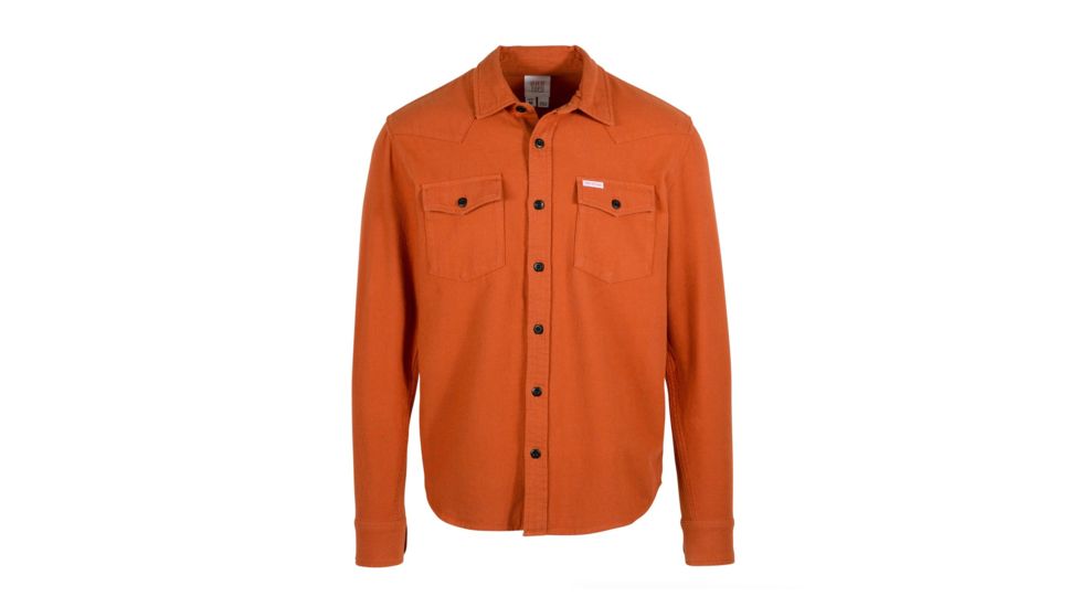 Topo Designs Mountain Solid Shirt - Men's,Twill Flannel, Straight Fit, Clay, X-Large TDMMSSLF19CLXL
