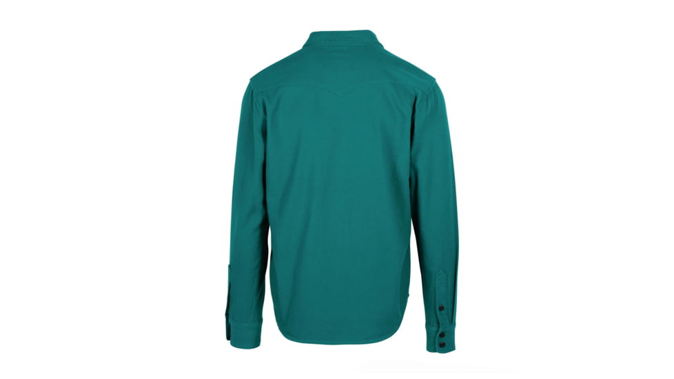 Topo Designs Mountain Solid Shirt - Men's,Twill Flannel, Straight Fit, Teal, Small TDMMSSLF19TLSM
