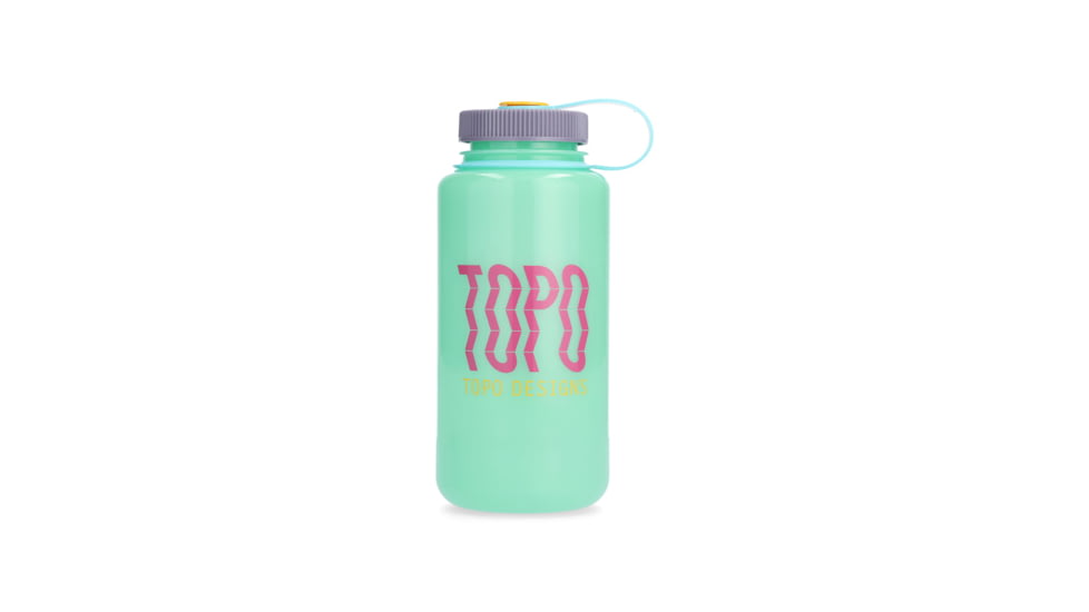 Topo Designs Nalgene Water Bottle, Wave/Glow Green, 447782353