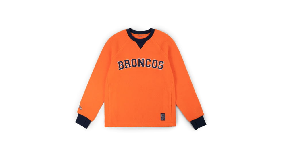Topo Designs Topo Designs x Denver Broncos Mountain Fleece Crew, 7978719543349
