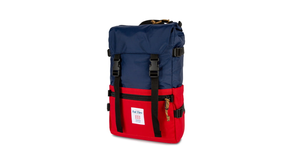 Topo Designs X Fat Tire Rover Pack Classic, Navy/Red, 20L, 5016304386101