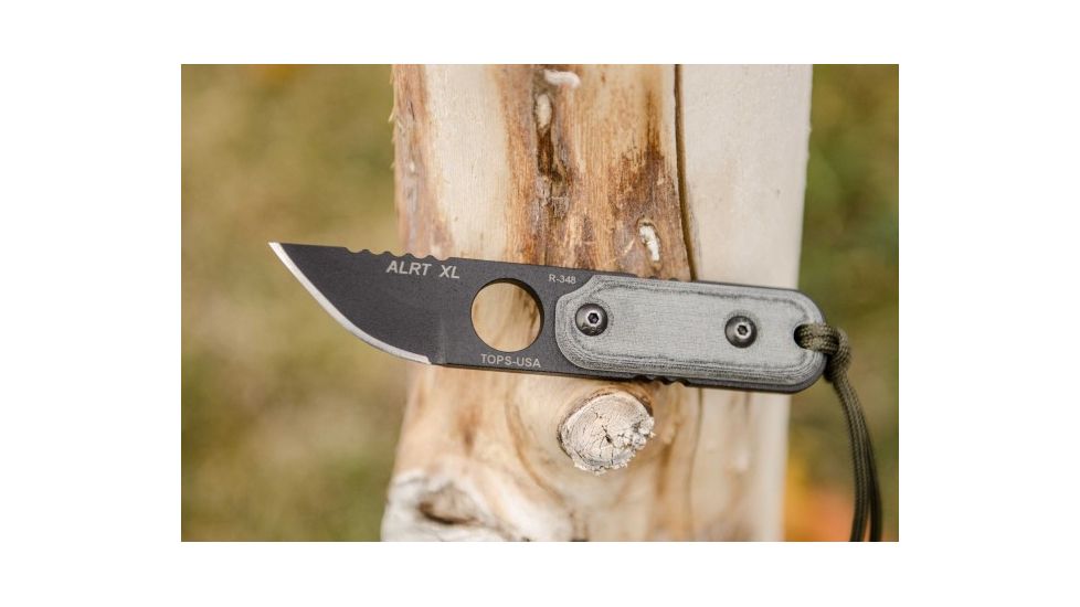 Tops Knives ALRTXL-05 Hunters Point Fixed Blade Knife, Gray, 2.75in, ALRTXL-05