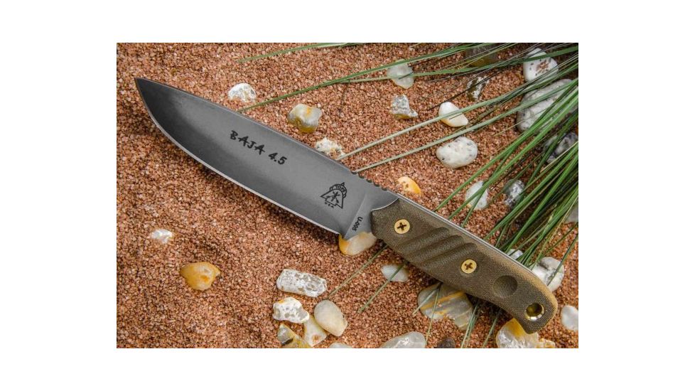 Tops Knives BAJA 4.5 Fixed Blade Knife, Brown, 4.88in, BAJA4.5-02