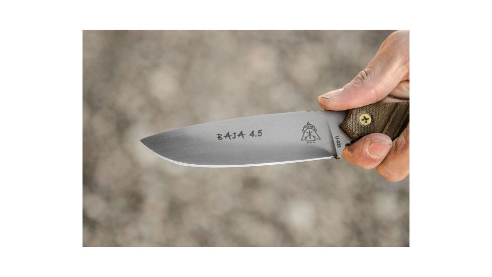 Tops Knives BAJA 4.5 Fixed Blade Knife, Brown, 4.88in, BAJA4.5-02
