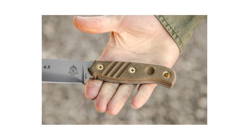 Tops Knives BAJA 4.5 Fixed Blade Knife, Brown, 4.88in, BAJA4.5-02