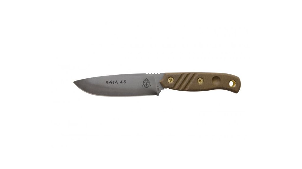 Tops Knives BAJA 4.5 Fixed Blade Knife, Brown, 4.88in, BAJA4.5-02