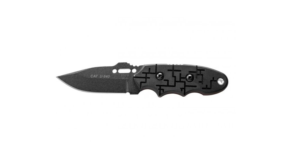 Tops Knives CAT #200 Fixed Blade Knife, Black, 3.25in, 200H-01
