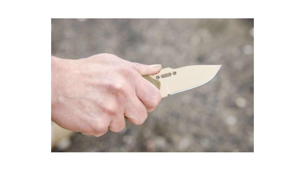 Tops Knives CAT #200 S-Series Fixed Blade Knife, Green Canvas, 3.25in, 200S-04