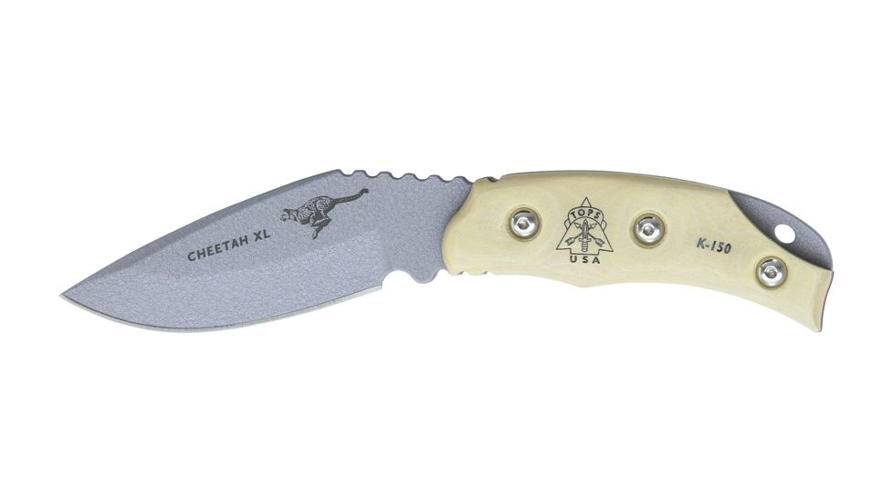 Tops Knives CheetahAntique white Handle TP262WH