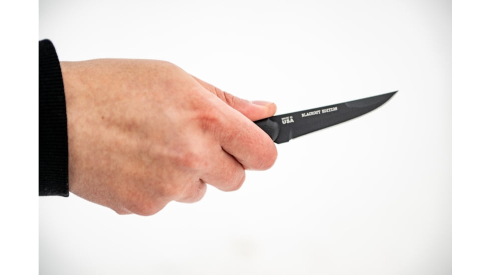 TOPS Knives El Pionero Blackout Edition Fixed Blade Knife, 3.38in, 1095 Steel, Spear Point, Black G10 Handle, ELPO-03