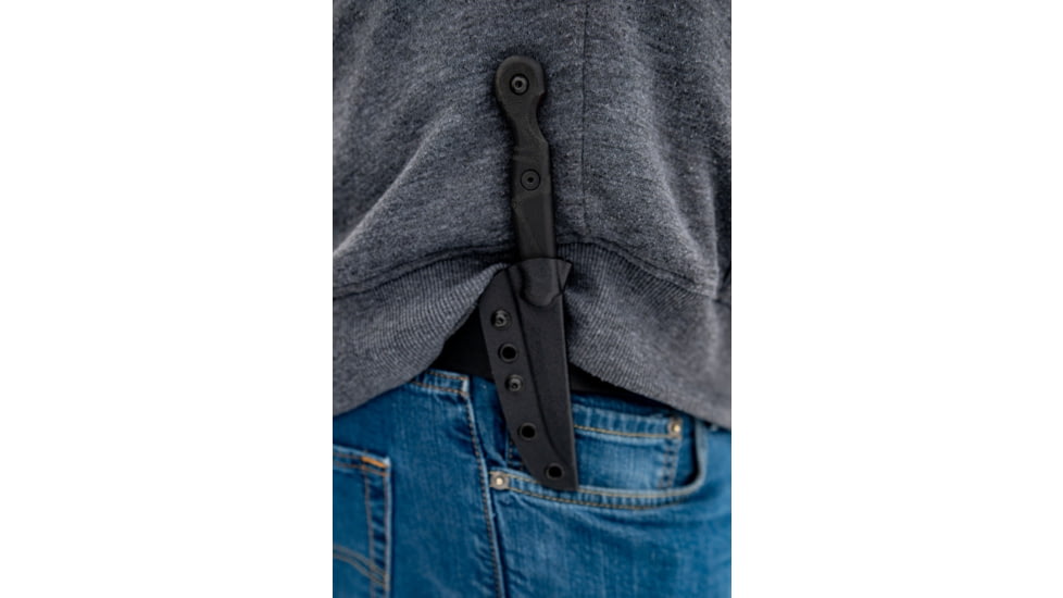 TOPS Knives El Pionero Blackout Edition Fixed Blade Knife, 3.38in, 1095 Steel, Spear Point, Black G10 Handle, ELPO-03