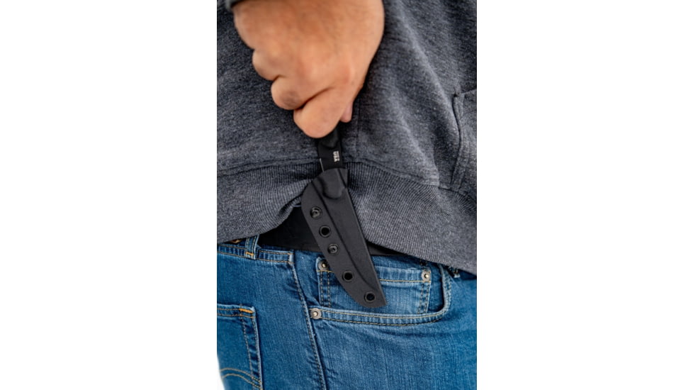 TOPS Knives El Pionero Blackout Edition Fixed Blade Knife, 3.38in, 1095 Steel, Spear Point, Black G10 Handle, ELPO-03