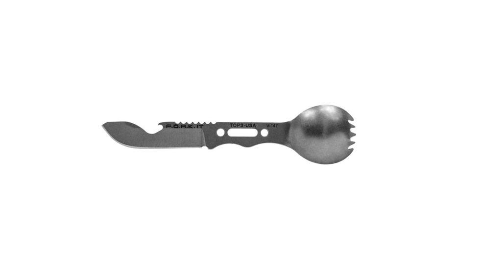 Tops Knives F.O.R.K. IT Multi Tool, Silver, 2.63in, FORK-01