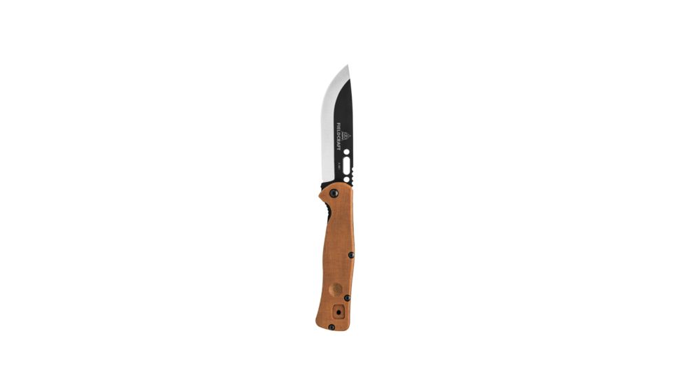 Tops Knives Fieldcraft Folder Knife, w/sheath, Brown, FCF-01
