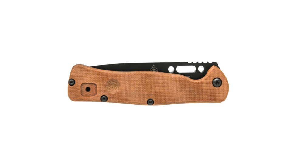 Tops Knives Fieldcraft Folder Knife, w/sheath, Brown, FCF-01