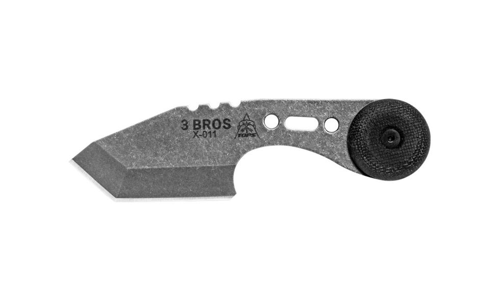 TOPS Knives Fixed Blade Knifes 3 Bros Tanto Point 3BR-02