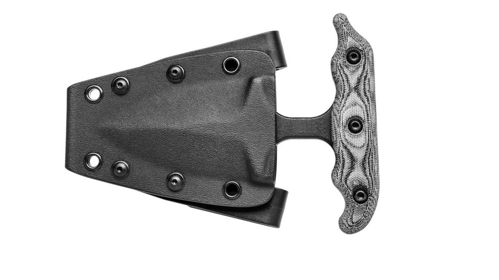 Tops Knives I Stick Fixed Blade Knife,3.50in Black 1075 RC 56-58 Steel,Black Canvas Micarta Handle, Black ISTK-01