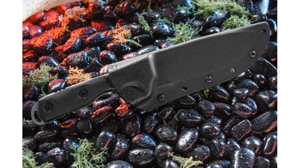 Tops Knives Idaho Hunter Fixed Blade Knife, Snake River Edition, Black, 4.75in, TIH-03