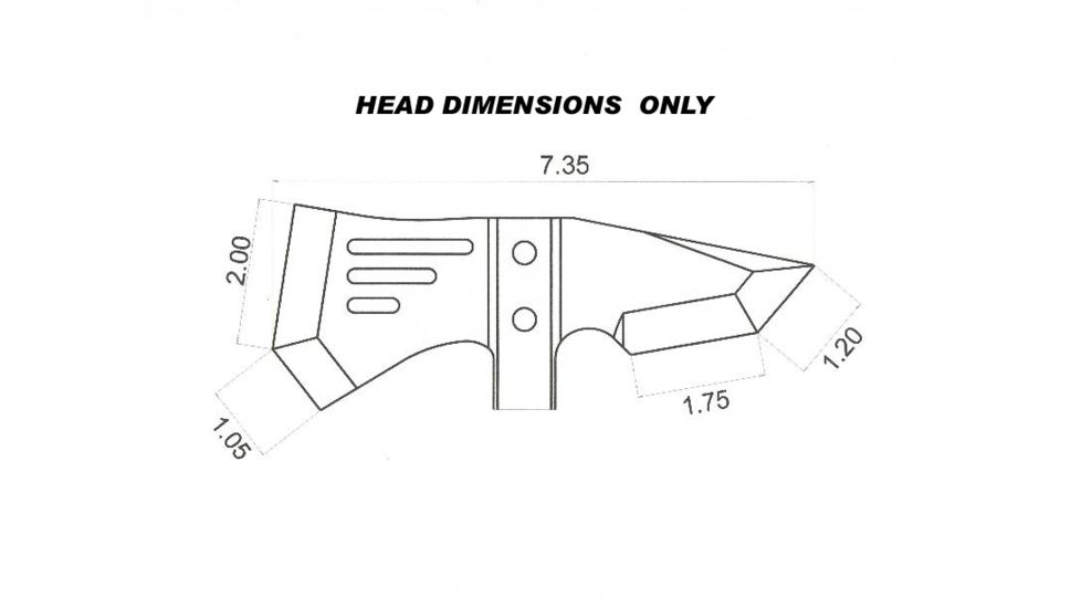 Tops Knives IDT-01 Crash Axe, Tactical Head, Black, 3in, IDT-01