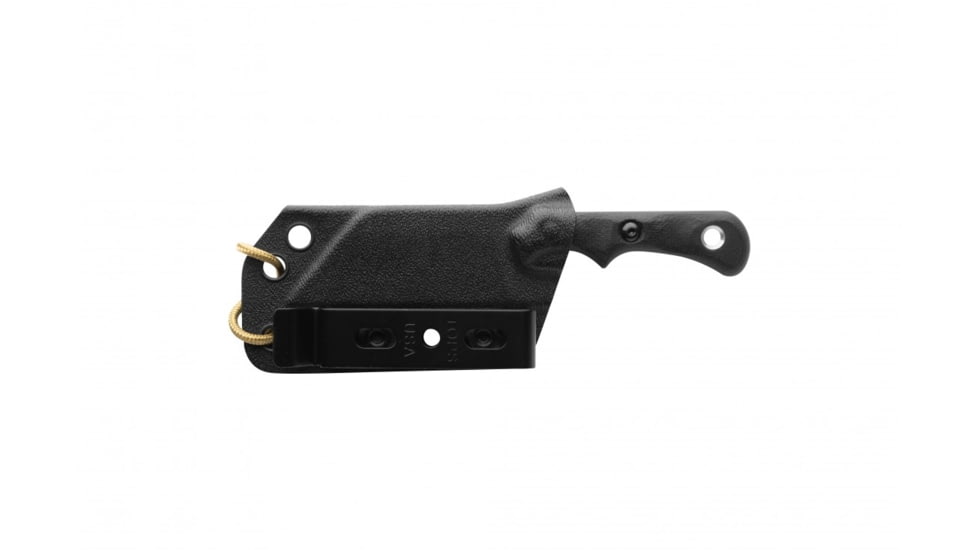 TOPS Knives Ivie 2.5in Fixed Blade Knife, 1095 Steel, Wharncliffe, Black Canvas Micarta, IV-02