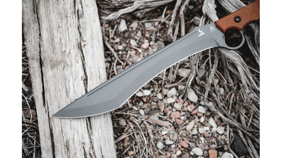 TOPS Knives Lilith 14 in Fixed Blade Knife, Steel, Tan Canvas Micarta, Black Kydex, LTH-01