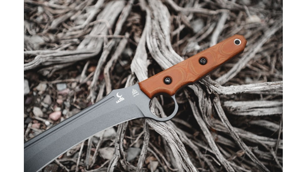 TOPS Knives Lilith 14 in Fixed Blade Knife, Steel, Tan Canvas Micarta, Black Kydex, LTH-01