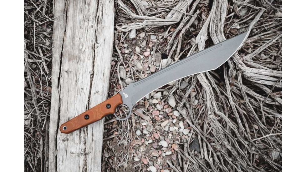 TOPS Knives Lilith 14 in Fixed Blade Knife, Steel, Tan Canvas Micarta, Black Kydex, LTH-01