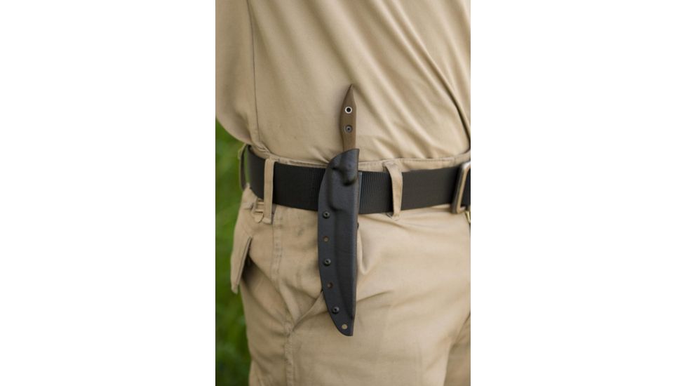 Tops Knives Lions Toothpick Fixed Blade Knife, Tan, 4in, TOOTH-01