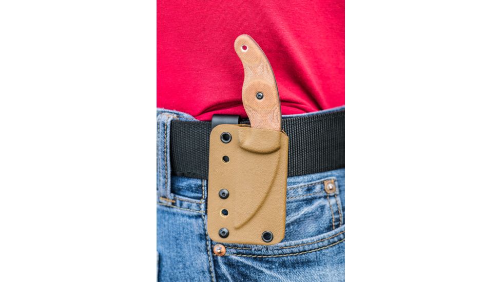 Tops Knives Little Bugger Fixed Blade Knife, Tan, 2.38 in, LILB-01