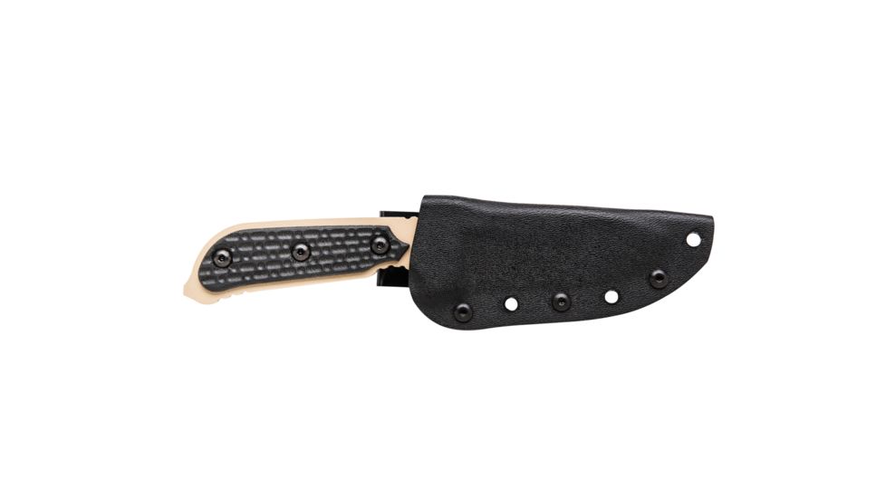 Tops Knives Mil-Spie3 Elite Fixed Blade Knife, Black, 4in, MIL3-Elite-BLM