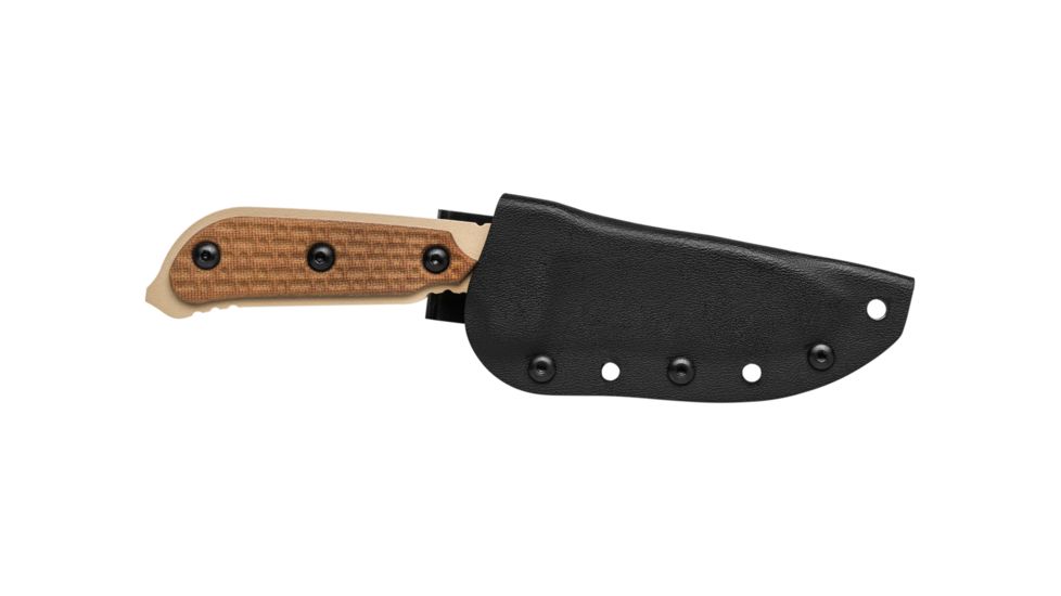 Tops Knives Mil-Spie3 Elite Fixed Blade Knife, Tan, 4in, MIL3-Elite-Tan