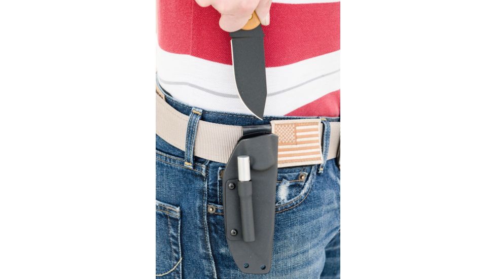 Tops Knives On Point Tactical Fixed Blade Knife, Brown, 4in, ONPT-01