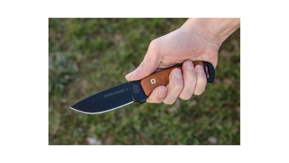 Tops Knives Overlander 2 Fixed Blade Knife, Tan, 4in, OV78