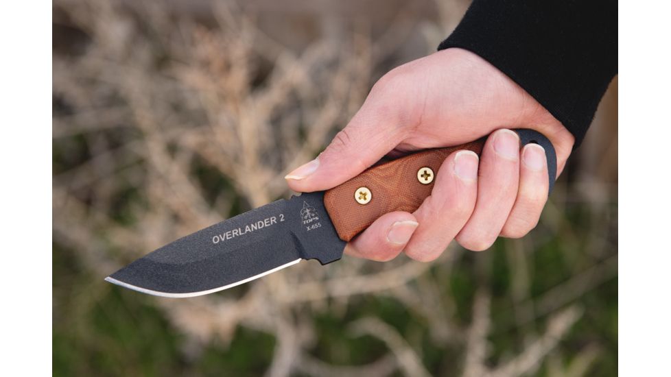 Tops Knives Overlander 2 Fixed Blade Knife, Tan, 4in, OV78