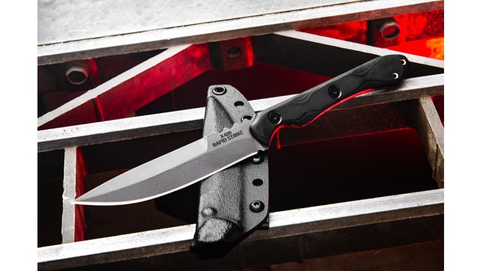 TOPS Knives Rapid Strike Fixed Blade Knife, Top Edge Non Sharp RDSK-01