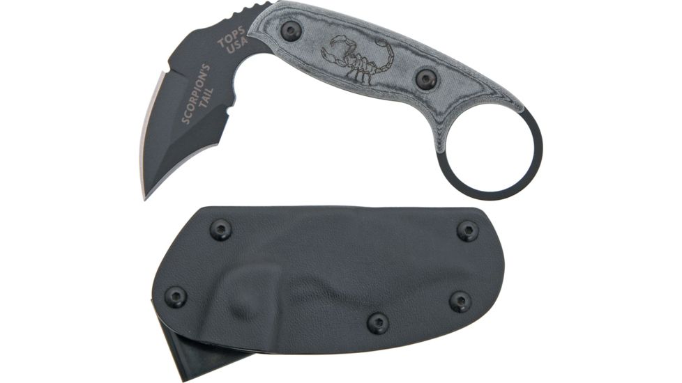 Tops Knives Scorpions Tail Fixed Blade Knife TPSCT01
