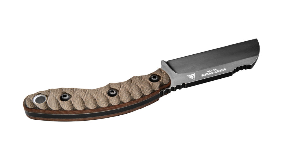 TOPS Knives Sheep Creek Knife, 3.75in, 154CM, Fixed Blade, Green w/ Tan liner, SPCK-01