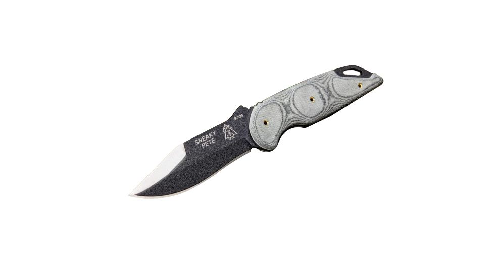 Tops Knives Sneaky Pete Fixed Blade Knife, Gray, 3.63in, SP-03